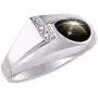 RYLOS Mens Rings Sterling Silver Ring - Timeless Pear Shape Cabochone Gemstone & Diamonds - Tear Drop Rings For Men Mens Rings Silver Rings Sizes 8,9,10,11,12,13 Mens Jewelry