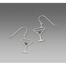 Sienna Sky Martini Glass with Olive Earrings 1038