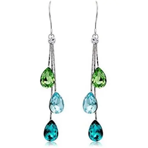 Chandeliers Earrings for Women - Long Drop Dangle Crystal Earrings for Women - Rhinestones and Crystal Dangly Hanging Earrings - Trendy Statement - Mall of Style