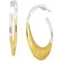 Silpada Good Vibes Crescent Hoop Earrings in Sterling Silver & Brass Silpada Good Vibes Crescent Hoop Earrings in Sterling Silver & Brass