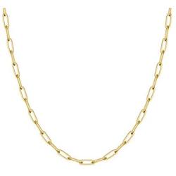 MONOZO Gold Paperclip Chain Necklace for Women, 14k Gold Filled Link Paperclip Chain Choker Necklace Chain Link Bracelet Sets Girls Long Oval Rectangle Chain Paper Clip Link Necklace for Women Girls