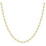 MONOZO Gold Paperclip Chain Necklace for Women, 14k Gold Filled Link Paperclip Chain Choker Necklace Chain Link Bracelet Sets Girls Long Oval Rectangle Chain Paper Clip Link Necklace for Women Girls