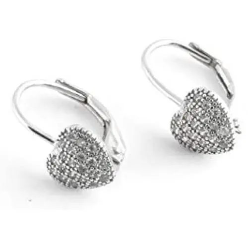 Tisoro 925 Solid Sterling Silver Tiny Puffy Heart Dangling Earrings Leverback, Small Dangle Jewelry Tisoro 925 Solid Sterling Silver Tiny Puffy Heart Dangling Earrings Leverback, Small Dangle Jewelry