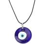 Caiyao Lucky Turkish Blue Eye Bead Leather Cord Pendant Necklace Bracelet Jewelry Set Handmade Evil Eye Hamsa Hand of Fatima Amulet Bracelet for Men Women Boy Girl Good Luck Protection Accessory