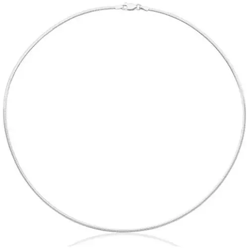 1mm thick solid sterling silver 925 Italian Omega snake link style chain necklace chocker with spring ring clasp jewelry - 12''/30cm, 14''/35cm, 16''/40cm, 18''/45cm, 20''/50cm, 22''/55cm, 24''/60cm
