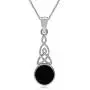 Silvershake 925 Sterling Silver Triquetra Celtic Knot Pendant with 18 Inch Necklace