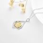 WINNICACA s925 Sterling Silver（Hummingbird&Lotus&Sunflower& Rose& Daisy&Bee&Tree of Life） Pendant Necklace Jewelry for Women Teens Birthday Gift