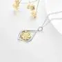 WINNICACA s925 Sterling Silver（Hummingbird&Lotus&Sunflower& Rose& Daisy&Bee&Tree of Life） Pendant Necklace Jewelry for Women Teens Birthday Gift
