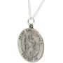 All Patron Saints Round Antiqued St. Christopher Necklace Medal Solid 925 Sterling Silver with Jewelry Gift Box - Can Be Personalized with Custom Engraving