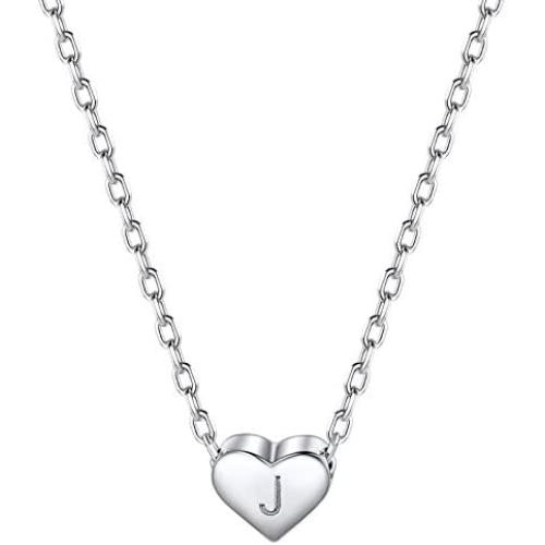PROSTEEL Stainless Steel/Sterling Silver Initial Name Necklace, A to Z Initial Letter Personalized Necklaces for Men Women, Gold/Silver/Black Tone, 16''/20'' Adjustable, Come Gift Box
