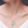 S925 Sterling Silver Dainty Animal Pendant Necklace for Women Men Teen Boy Girl