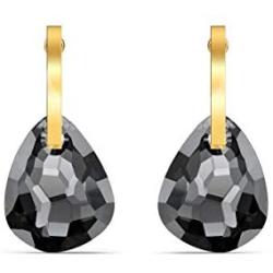 SWAROVSKI Womens T Bar Pear-Shaped Grey Crystal Jewelry Collection, Gold Tone Finish