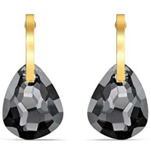 SWAROVSKI Womens T Bar Pear-Shaped Grey Crystal Jewelry Collection, Gold Tone Finish SWAROVSKI Womens T Bar Pear-Shaped Grey Crystal Jewelry Collection, Gold Tone Finish