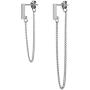 MIDUO Asymmetric dangle earrings for women White gold plated long chain drop earrings jewelry