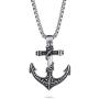 KINGKA Mens Anchor Necklace