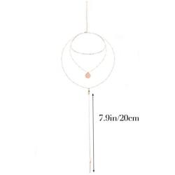 Unicra Gold Hot Fashion Women Bang Bang Multilayer Pendant Chain Statement Long Necklace with Pendant