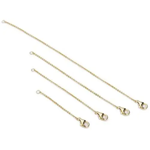 Necklace Extenders Gold Necklace Extender Silver Chain Extenders for Necklaces Sterling Silver Extender for Bracelet Anklet Set 2'', 3'', 4'', and 6'' Necklace Extenders Gold Necklace Extender Silver Chain Extenders for Necklaces Sterling Silver Extender for Bracelet Anklet Set 2'', 3'', 4'', and 6''