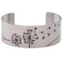 Vera Viva Just Breathe Hidden Inspirational Mindful Cuff Bracelet in Stainless Steel, Adjustable Fit
