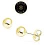 SOLIDGOLD - 14 Karat Real Gold Ball Stud Earrings 3-8mm | Yellow, Rose & White Gold