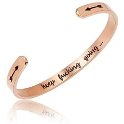 LIUANAN Keep Going Bangle Bracelet for Women
