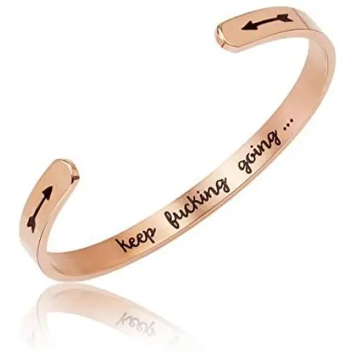 LIUANAN Keep Going Bangle Bracelet for Women LIUANAN Keep Going Bangle Bracelet for Women