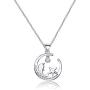 KUIYAI I Love You to The Beach and Back Necklace Dancing Dolphin and Lucky Starfish Pendant Necklace Beach Lover Jewelry