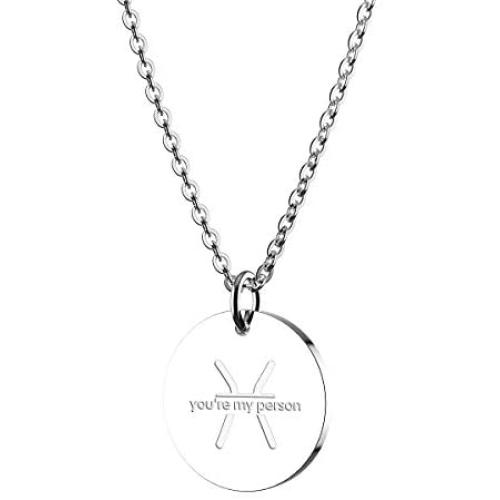 omodofo You Are My Person Constellation Necklace Zodiac Pendant Celestial Jewelry Birthday Gift for Women Girls