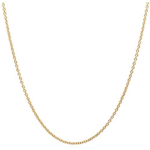 10K Yellow Gold 2.0MM Round Rolo Link Chain Necklace - Made in Italy