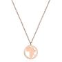 NOUMANDA Fashion Africa Map Necklace Cut Copper Hollow Round Pendant Jewelry