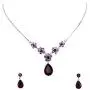 Faship Gorgeous Rhinestone Crystal Floral Necklace Earrings Set Faship Gorgeous Rhinestone Crystal Floral Necklace Earrings Set