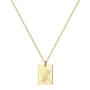 S.J JEWELRY Personalized Positive Energy Tag Necklace for Women Birthday Gift 14K Gold Plated Star Sun Moon Lightning Galaxy Power Wishes Pendant Necklace