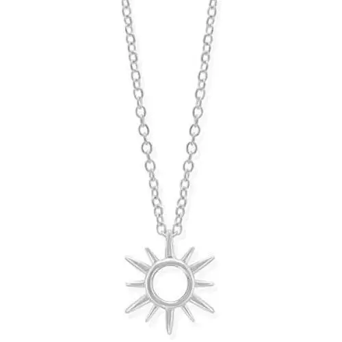 Boma Jewelry Sterling Silver Sunburst Sun Open Circle Necklace, 18 Inches Boma Jewelry Sterling Silver Sunburst Sun Open Circle Necklace, 18 Inches