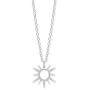 Boma Jewelry Sterling Silver Sunburst Sun Open Circle Necklace, 18 Inches