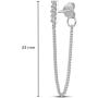 Highstreet .925 Sterling Silver dangling drop chain earrings for women | elegant design | hypoallergenic | light and easy on the ear for all day use