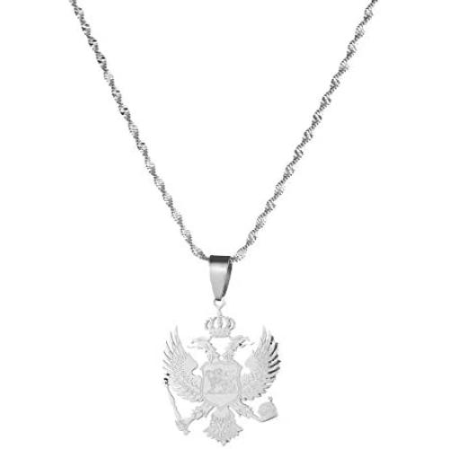 Stainless Steel Montenegro Pendant Necklace for Women Trendy Montenegro Eagle Jewelry