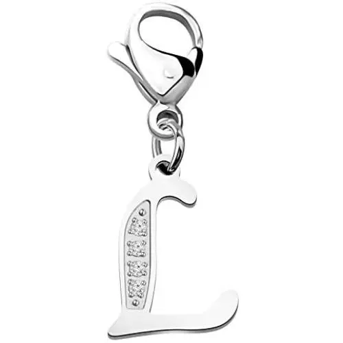 PENQI Initial Letter Pendant Zipper Pull A-Z Alphabet Rhinestone Zipper Pull 26 Letter Jewelry Gift for Women Men