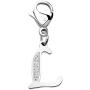 PENQI Initial Letter Pendant Zipper Pull A-Z Alphabet Rhinestone Zipper Pull 26 Letter Jewelry Gift for Women Men