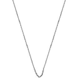 AeraVida 0.75 mm Simple Oval .925 Sterling Silver Cable Chain Necklace-18 inches