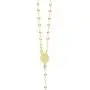 Ritastephens Italian Sterling Silver Gold-tone 3mm Rosary Bead Virgin Mary Cross Necklace, 20'' Ritastephens Italian Sterling Silver Gold-tone 3mm Rosary Bead Virgin Mary Cross Necklace, 20''