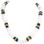BlueRica Puka Chip Shells & Rasta Coconut Chips Necklace