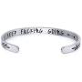 Feraco Inspirational Gifts Bracelet Cuff Bangle Keep Going Motivational Mantra Quote for Women Men Stainless Steel Engraved Jewelry