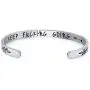 Feraco Inspirational Gifts Bracelet Cuff Bangle Keep Going Motivational Mantra Quote for Women Men Stainless Steel Engraved Jewelry
