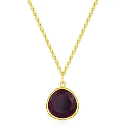 14K Gold Opal Necklace Double-Sided Natural Stone Teardrop Necklaces for Women Girls Jewelry Gifts