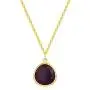 14K Gold Opal Necklace Double-Sided Natural Stone Teardrop Necklaces for Women Girls Jewelry Gifts