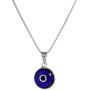 CHOOSE YOUR CHARM - Silver Evil Eye Necklace with Evil Eye Protection Charm on 925 Sterling Silver 19 Inch Box Chain