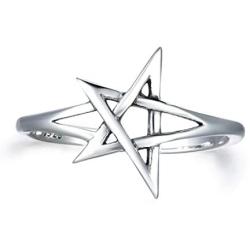 ALLHOUR Solid 925 Sterling Silver Rings for Women, Adjustable Vintage Silver Toe Rings, Unisex Resizable Lucky Infinity Open Finger Rings, Silver Thumb Rings for Men Women Girls
