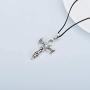 YAFEINI Sterling Silver Ankh Necklace Eye of Horus Cross Necklace Ancient Egyptian Symbol of Protection Jewelry Gifts for Men Women