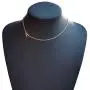 Glimmerst Sideways Initial Necklace, 18K Gold Plated Stainless Steel Mini Letter Choker Necklace Personalized Name Necklace for Women