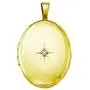 Pori Jewelers 14K Solid Yellow Gold Oval Starburst Locket Pendant Pori Jewelers 14K Solid Yellow Gold Oval Starburst Locket Pendant
