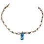 BlueRica Braided Hemp Cord Choker Necklace with Puka Shells and Flip Flop Pendant